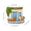 Cottage Shaped Vase Flower Pot Handcraft Crafting Ornament Home Decoration Figurine for Window