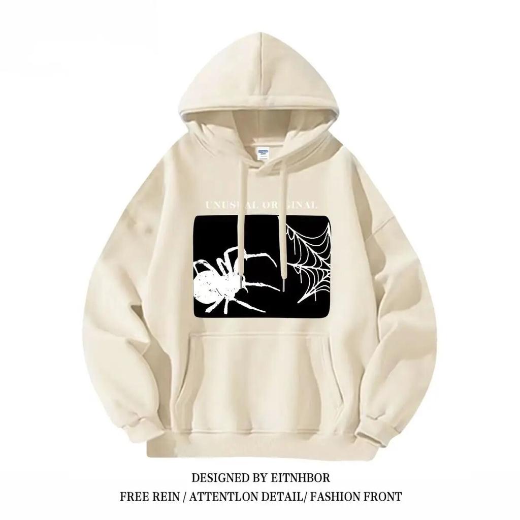 High Desigh Autumn and Winter High Street Unisex and Women Retro Hip Hop Hoode Personalized Loose Fashion Hifh Quality Harajuku Top Unisex