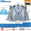 Hexagonal Cotton Ice Fishing Tent - Thickened, No Assembly Needed