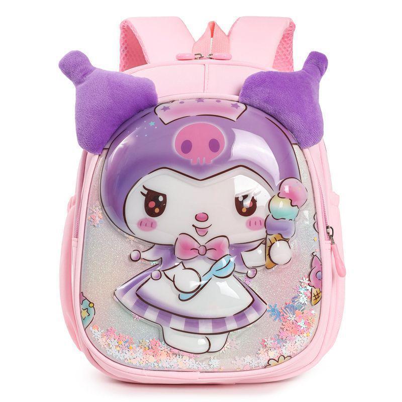 Kuromi Leichter Kindergartenrucksack für Mädchen - Schulterstütze, Niedliches Cartoon-Design, Neuer Stil