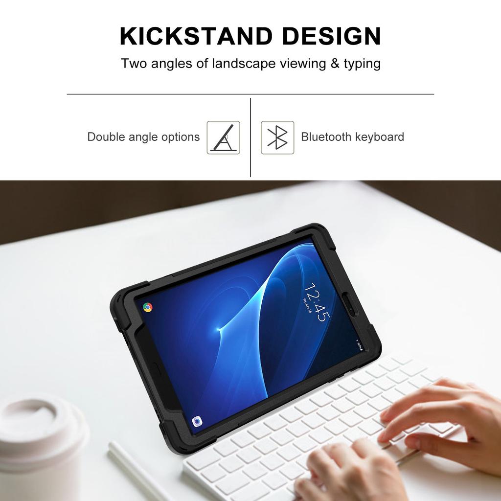 Suitable for Samsung SM-T580 Pirate King Hand Strap Stand Tablet Protective Case T585 Silicone Protective Shell