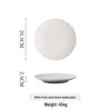 Nordic Style Large Frosted Stone Texture Ceramic Steak Plate - Round, Shallow, Light Luxury Design