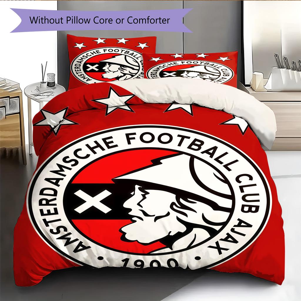 AFC Ajax Poster (2) Bedding Quilt Set Quilt Cover Pillowcase Home Decoration Birthday Gift (1 * Duvet Cover + 2 * Pillowcase, Without Core)