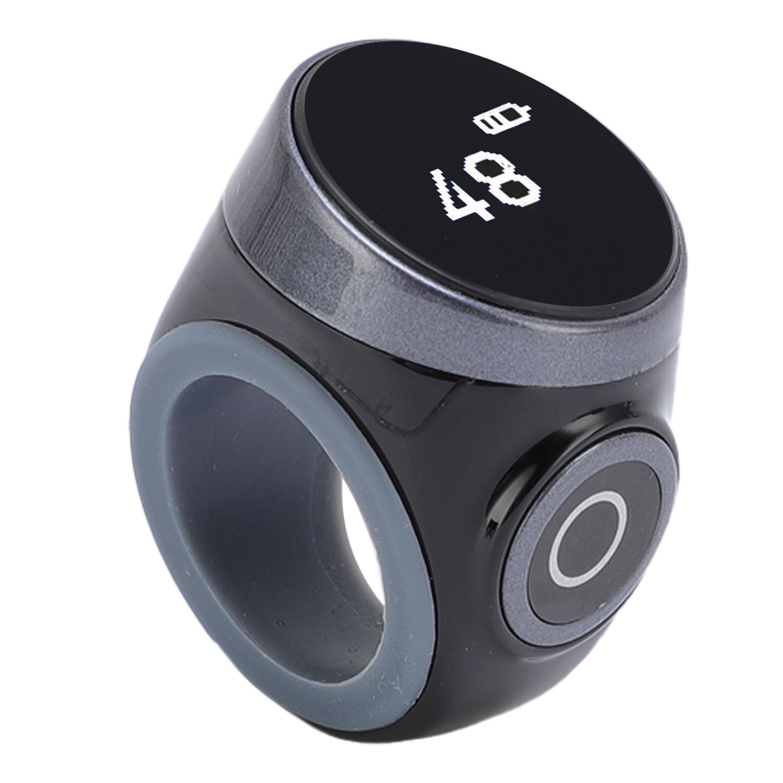 

Умный счетчик колец Цифровой ЖК-экран Электронный счетчик колец на палец Сенсорное управление Водонепроницаемый чёрный