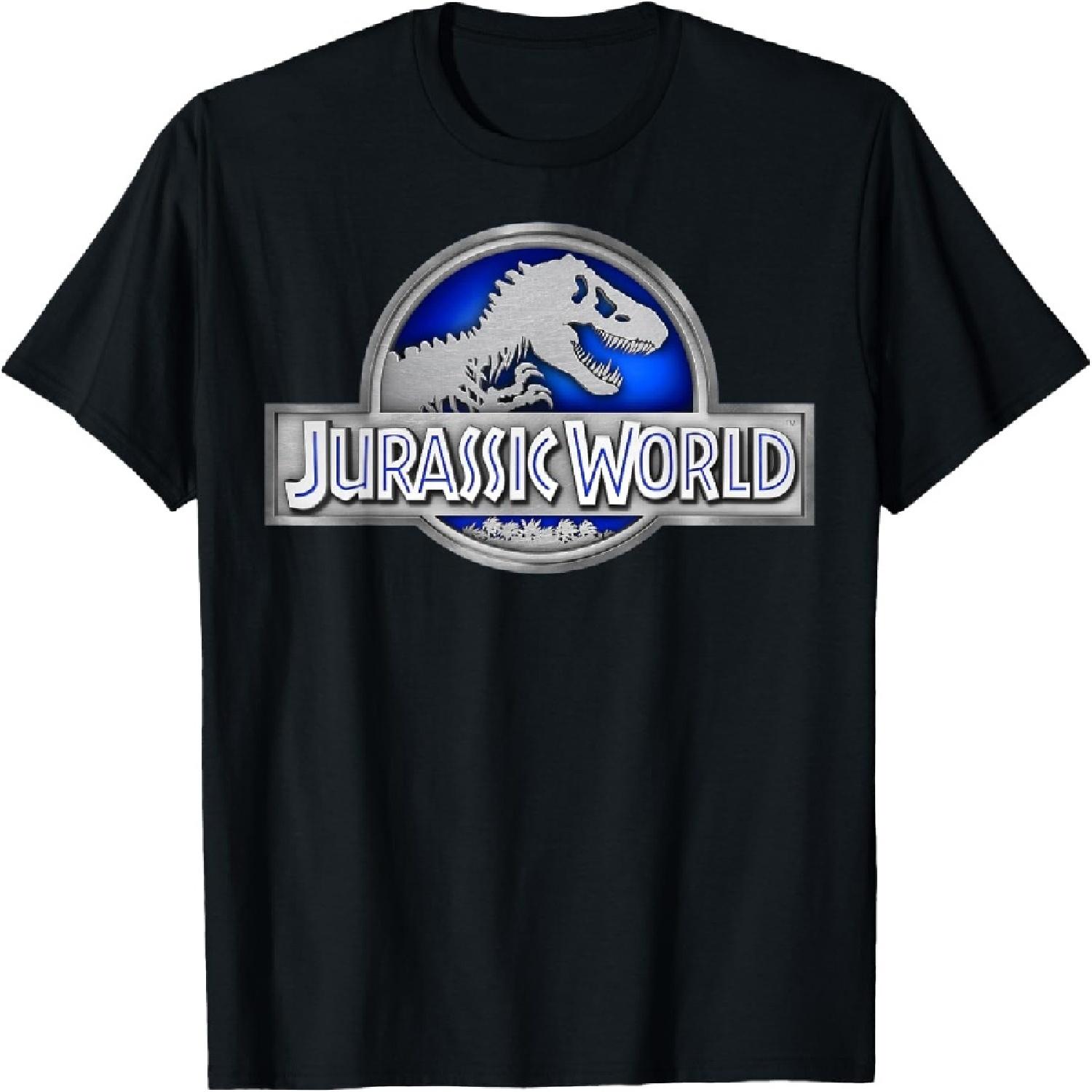 Футболка Jurassic World Classic Blue Glow Fossil Logo XXXXXL разноцветный