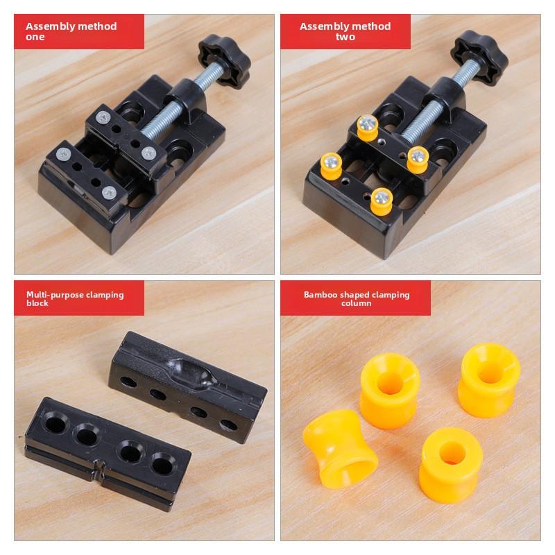 Mini Bench Clamp Small Vice Clamp Table Vise Household Heavy Duty Flat Nose Plier Tool DIY Craft Work-Bench Repair Tool