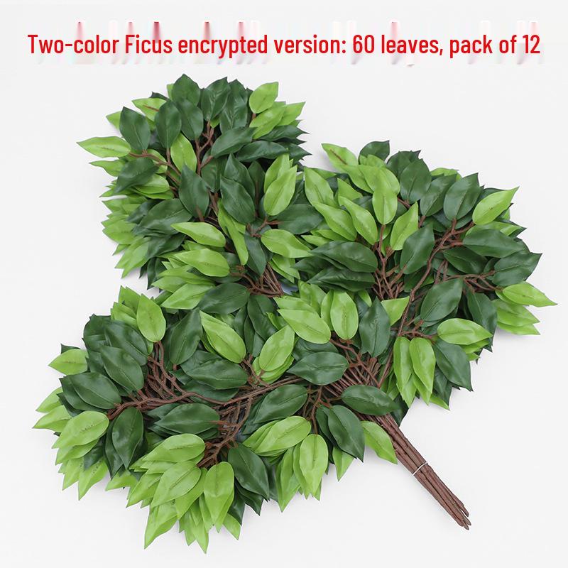 Artificial Banyan Branches with Laminated Plastic Leaves for Landscaping and Decoration