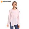 Moody Tiger Girls' Cooling Long-Sleeve T-shirt with Split Hem