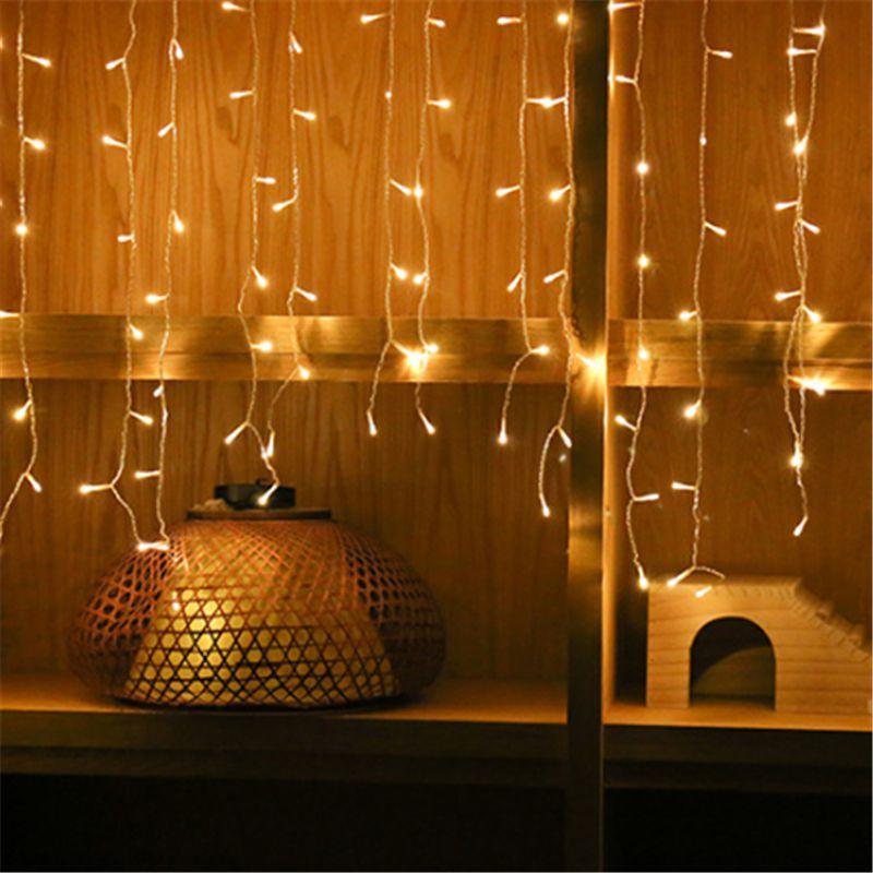 Long 13-130ft Curtain Icicle Lights Led Fairy Christmas Indoor Outdoor Wedding Party