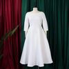 Plus Size Spring and Summer Women's Dress Solid Color Swing Skirt Temperament Evening Dresses Dresses
