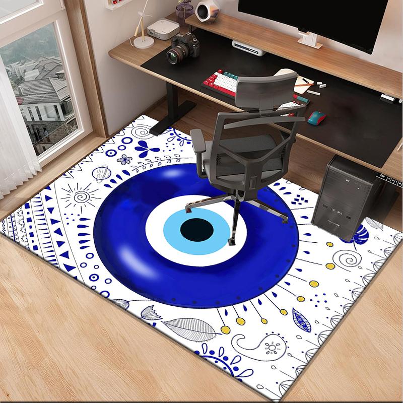 Eyes Pattern Design Art Office Rug Chair Mat, Entryway Carpet, Suitable for Front Door, Bedroom, Living Room, Desk, Holiday Gift