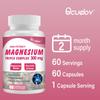 Magnesium Complex Supplement 300 mg - 3-in-1 High-Absorption Chelated Magnesium 60 Capsules