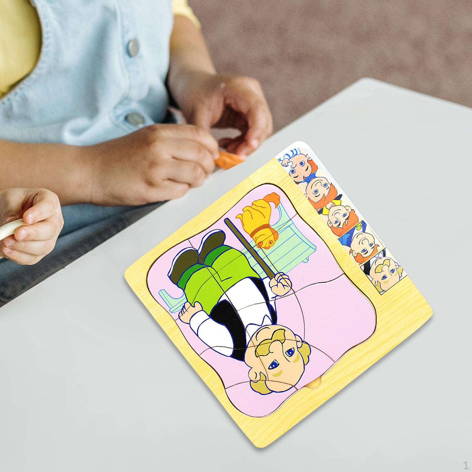 Educational Wooden Life Cycle Puzzle Set for Kids Men