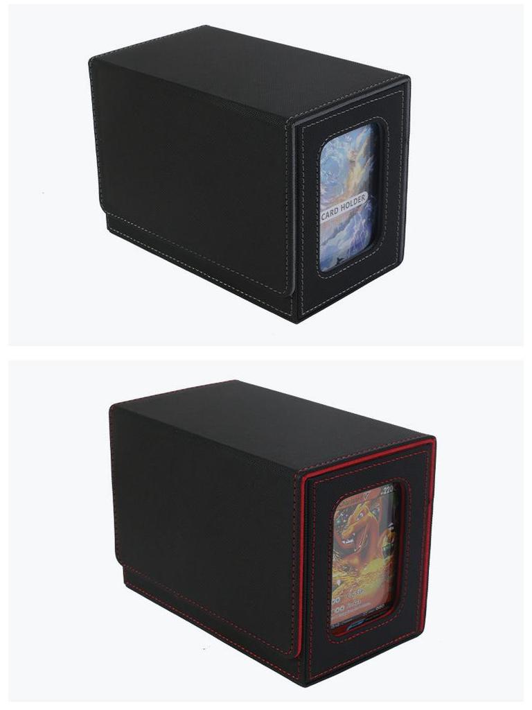 Premium PU Leather Magnetic Card Storage Box for MTG Commander