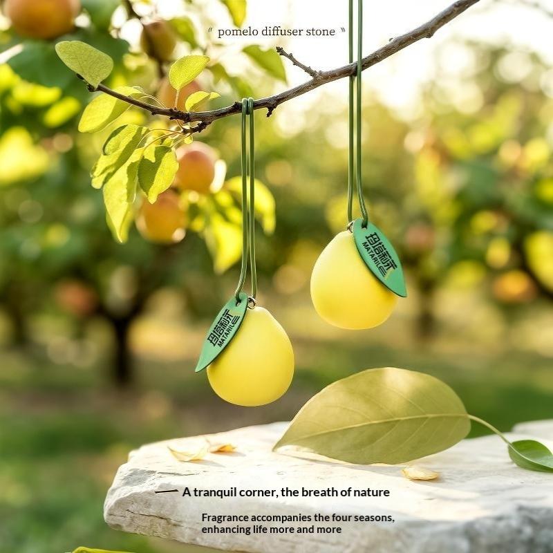 Car Hanging Air Freshener Soft Pomelo Scent No Residue Odor Remover for Car Styling Bedroom Closet