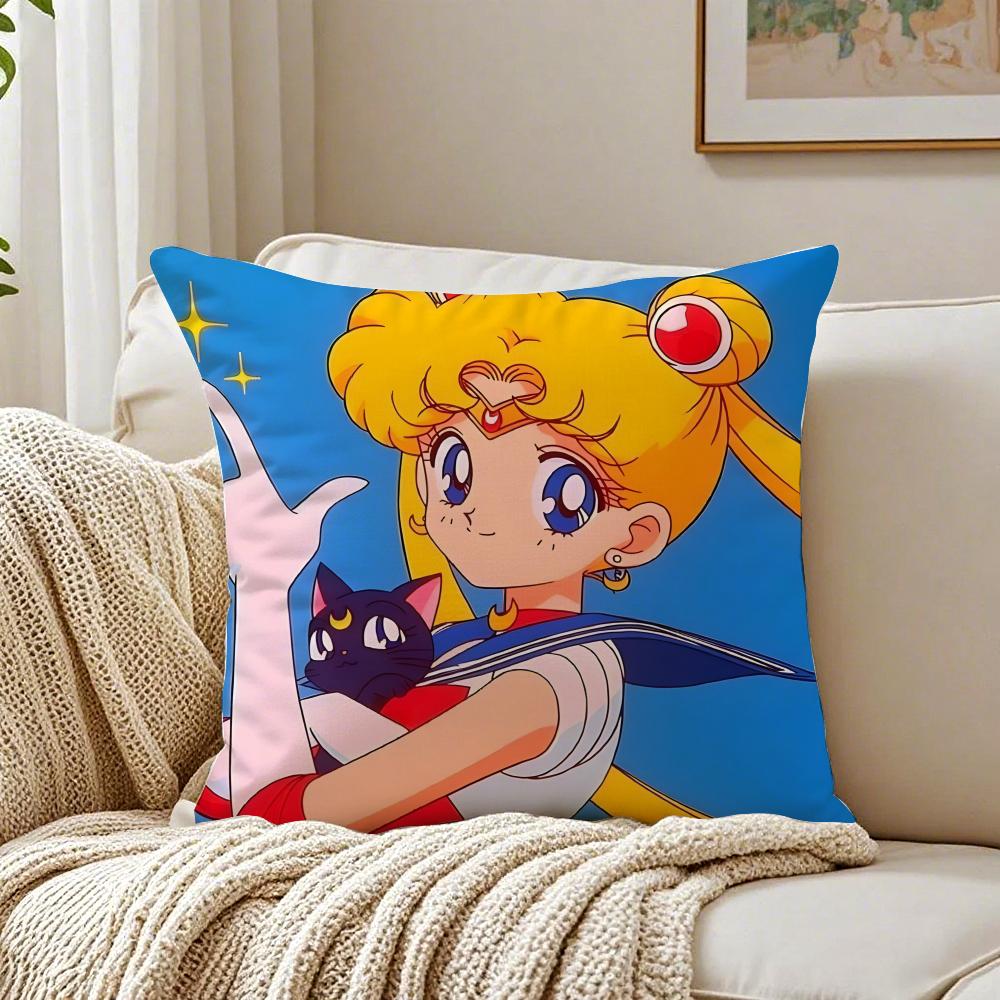 anime magical SSailor MMoon Cushion Cover Pillowcase Antidustmite living Room Sofa Decor Cushion Room