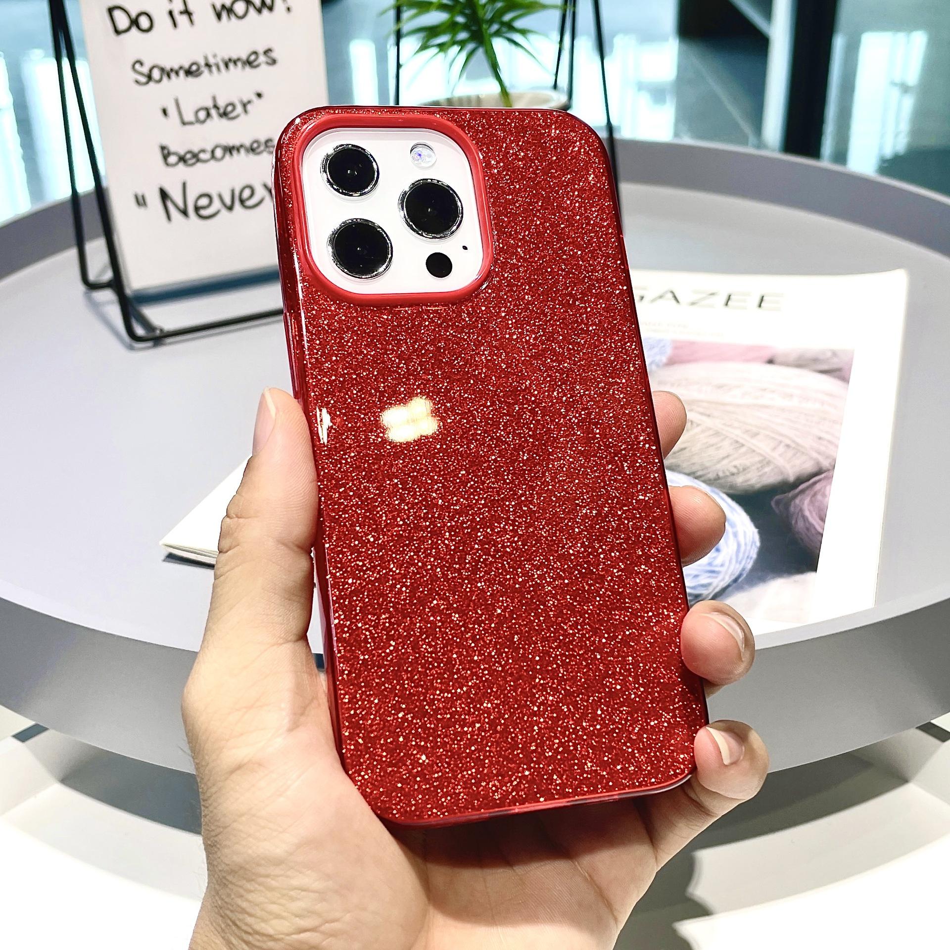 

Star Glitter Powder for IPhone16 Mobile Phone Case for Apple 15proINS Style 14plus High-end Sense 13 Anti-fall For iPhone 16