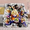 Coperta in Flanella Anime Dragon Ball - Morbida Calda Perfetta per Divano, Biancheria da Letto Campeggio Viaggio Ufficio Decorazione Casa -QJY