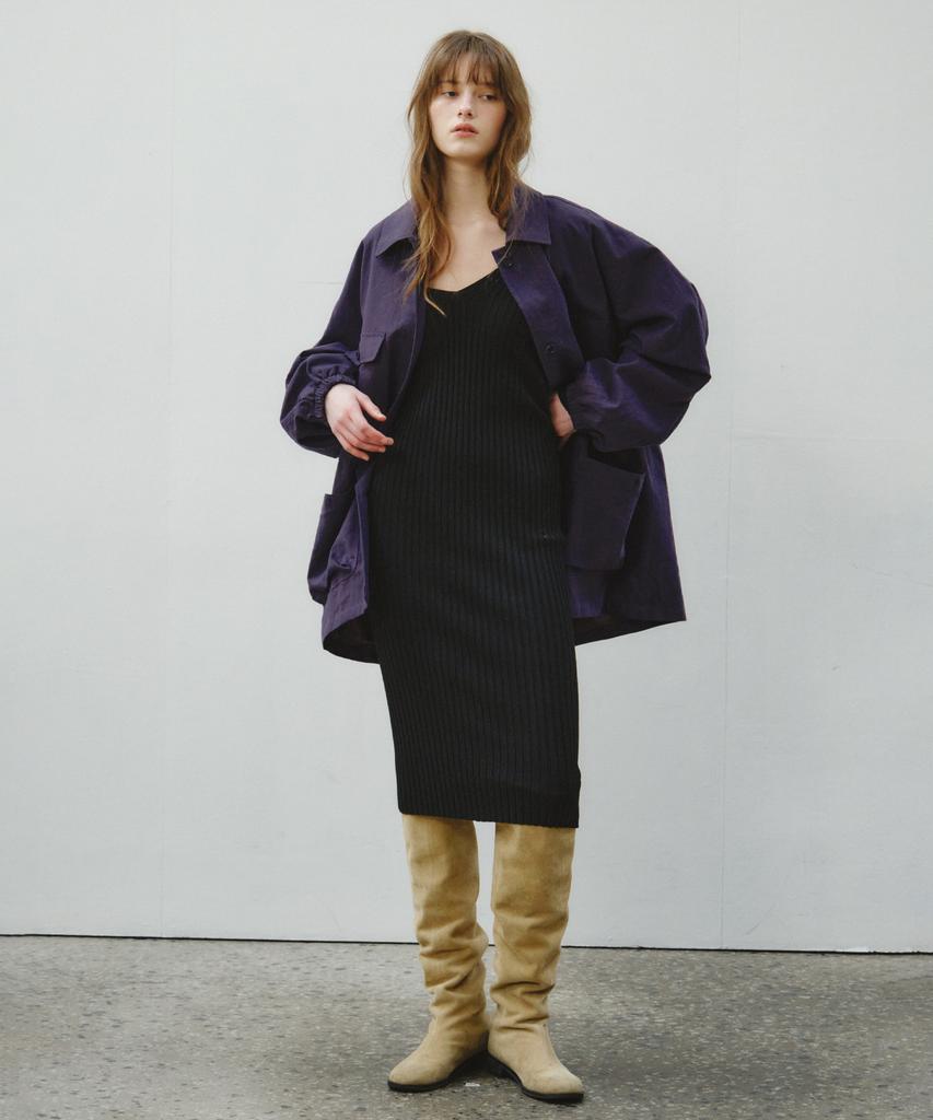 Cita Merry Ribbed Knit Dress_Ctop716(Black)