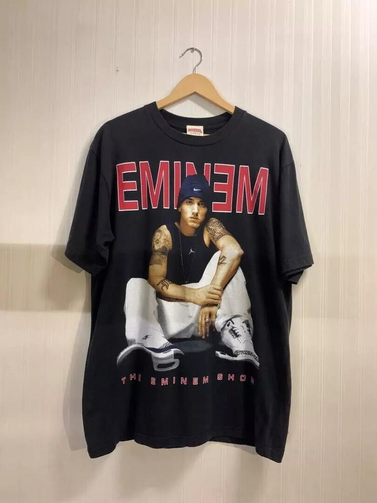 Tričko Eminem, Bavlněné černé unisex tričko Eminem, Reprint S-5XL Muži Ženy