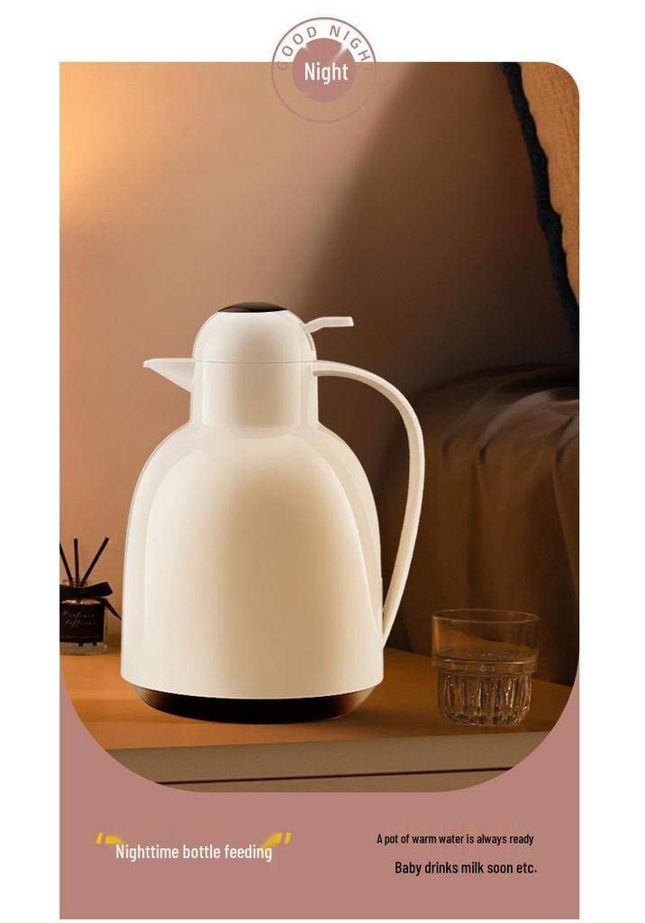 Smart Portable Thermos Flask with Large Capacity, Glass Liner, Ideal for Home or Office Hot Water Needs