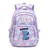 Teen Girl Student Schoolbag with Stitch Pattern Printed Backpack, Children's Large-capacity Schoolbag, Cute Cartoon