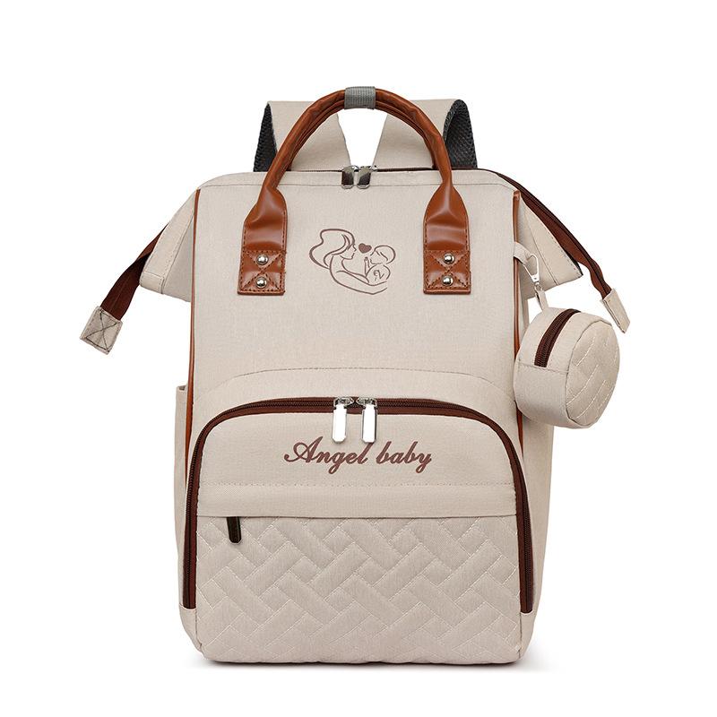 Schoolbag Multifunctional Fashion Mommy Bag Large Capacity Bottle Insulation Portable Maternal and Infant Backpack Outdoor Portable Travel Backpack