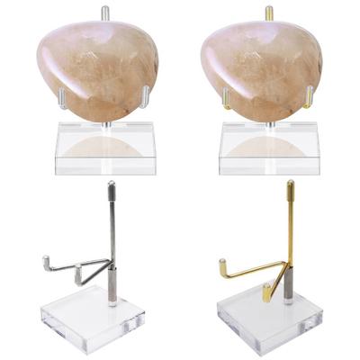 Display Stand Adjustable Metal Display Rack with Clear Acrylic Base for Collections Craft Plate Jewellery