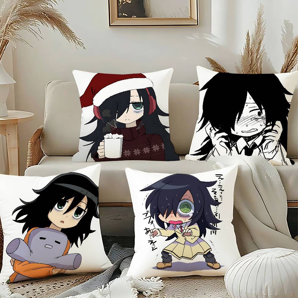 Cute KTomoko KurokiS Pillow Case Throw Pillow Cover Nordic Vintage Style Cushion Covers Home Living Room Sofa Couch Seat