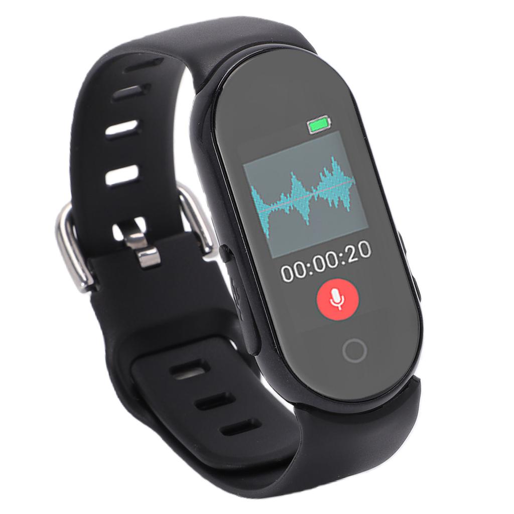 S36A 3 in 1 Portable Recorder with 0.96 inch Screen, Bluetooth Connectivity to App, AI Recording Bracelet, Voice