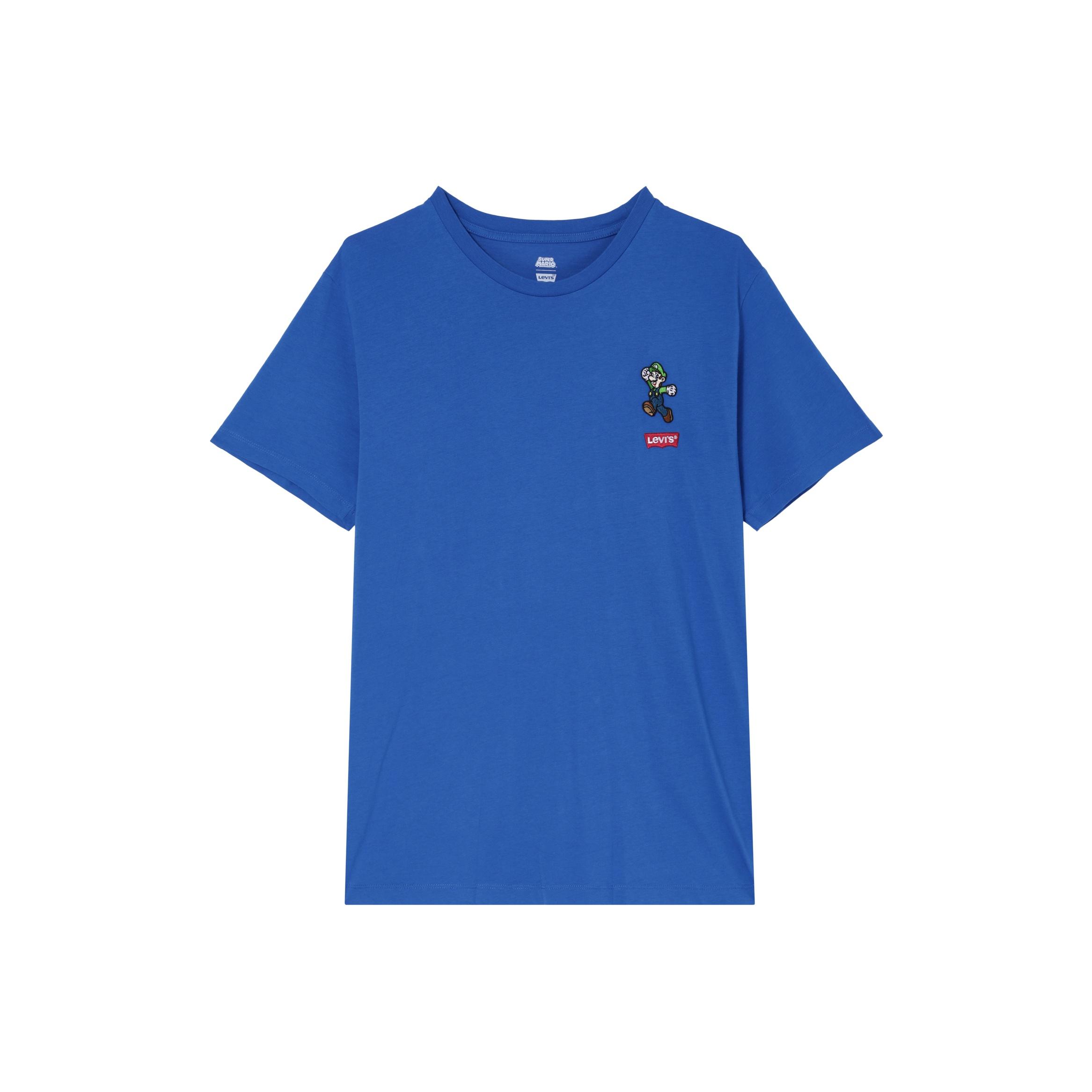 

Мужская футболка с коротким рукавом и круглым вырезом с принтом Levis X Super Mario, топы, синяя 22491-0709 S