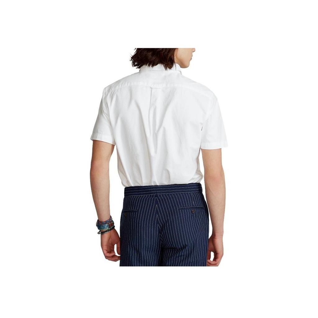 Polo Ralph Lauren Logo Embroidered Loose Fit Straight Cut Short Sleeve Polo Shirt Men Polo Shirts White MNPOWOV1N820332-100