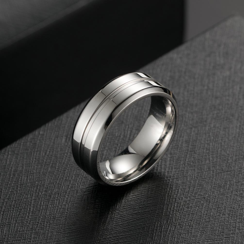 Minimalist Titanium Steel Ring for Men – Fashion Stainless Steel Band, European Street Style Jewelry