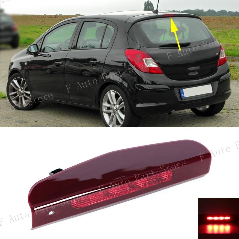 LED 3Rd Third Brake Light For Opel Corsa D/E 2007- Rear Additional High Mount Stop Signal Lamp 13188045 1222130 510511640