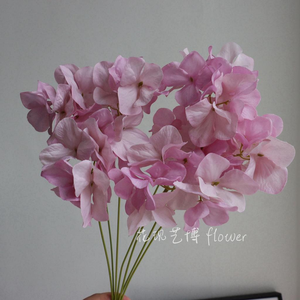 4pcs 7 Branches Hydrangea Artificial Flowers Bouquet Home Wedding Decor Centerpiece Table Arrangement Silk Floral DIY Crafts