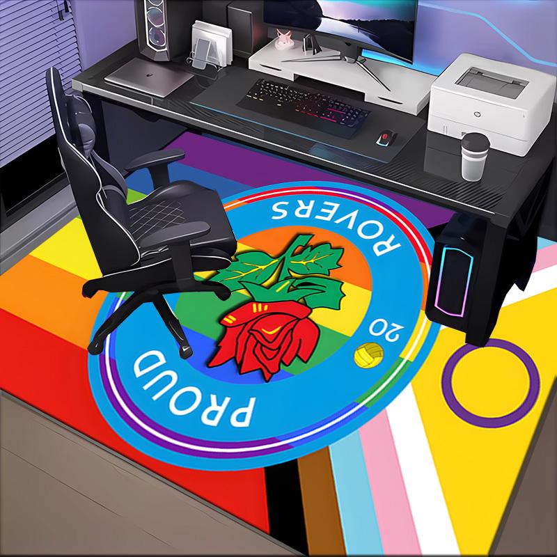 Rovers Crest Football Club Printed Office Carpet Chair Cushion  Entryway Rug, Rugs for Living Room, Bedroom Christmas gifts