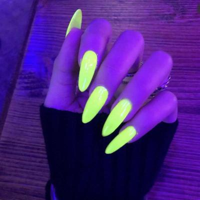 Nail Fluorescent Powder 12 Color Long Boxed Nail Super Bright Laser Phototherapy Nail Polish Glue Phosphor