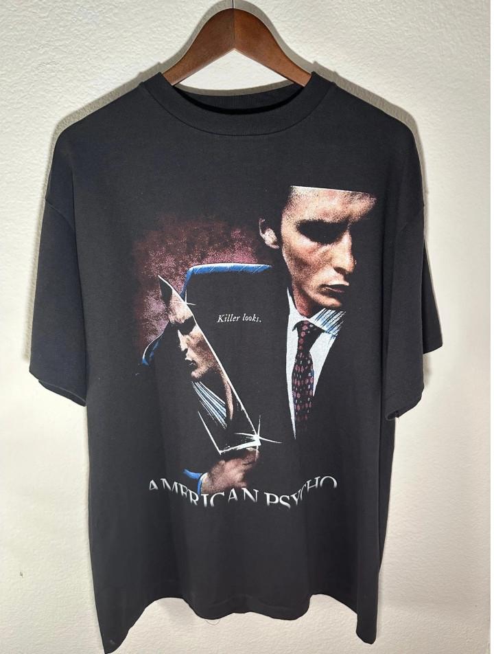 American Psycho Christian Bale 90s Vintage Reprint T-shirt Size S-5XL