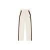 Color Block Straight Leg Knit Casual Pants Women Bottoms Oriental-White F11W419603F-WT