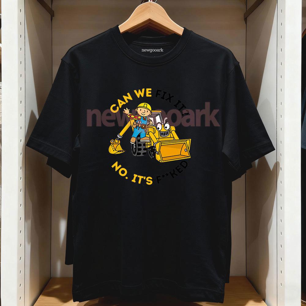 Bob The Builder Engineering Cartoon Boy Tshirt Women Unisex Casual Cotton Graphic T Shirts Creative Streetwear Camisetas Adult