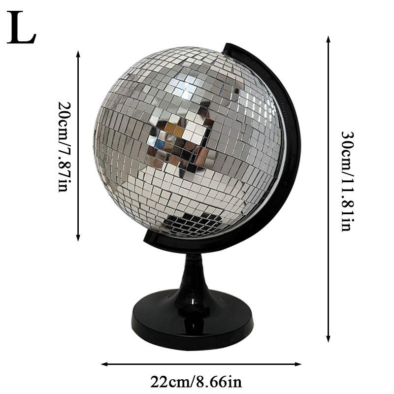 Drehende Glaskugel Discokugel Schmuckstück Lichtreflexion Farbiger Spiegelball Neujahrsdekoration Hochzeit Geburtstag Heimschmuck