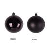 Black PVC Christmas Balls - Decorative Ornaments (6-15CM) for Tree Hanging and Scene Arrangement.