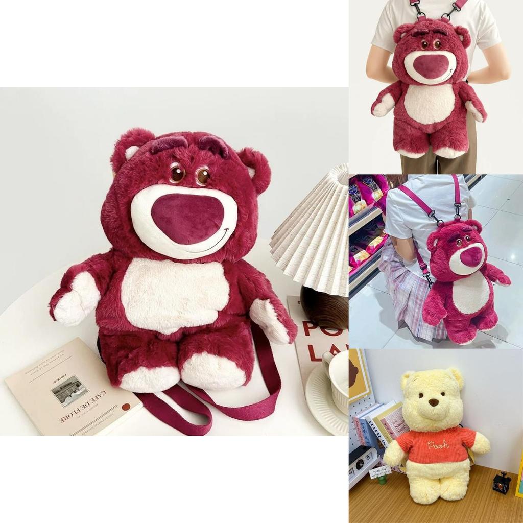 Plush Lotso Backpack For Girls With Durable Nylon Material And Carrying Comfort