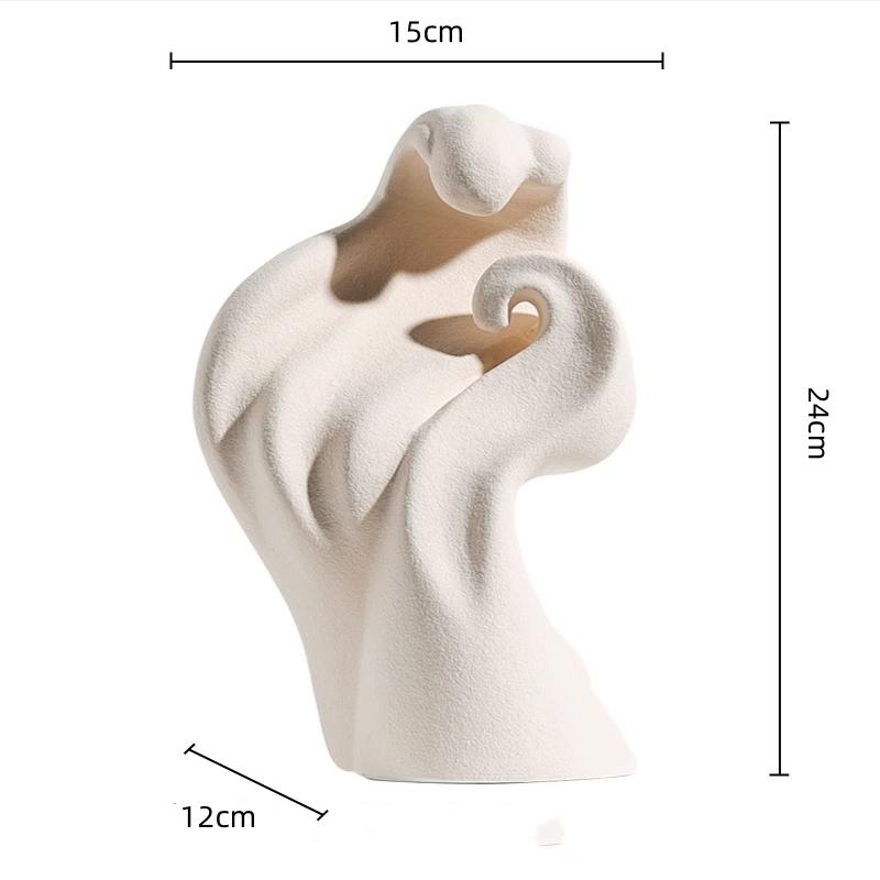 

Керамічні вироби ручної роботи Хвилясто-складена абстрактна скульптура Нерегулярна статуетка ручної роботи Декоративні фігурки Аксесуари для декору дому