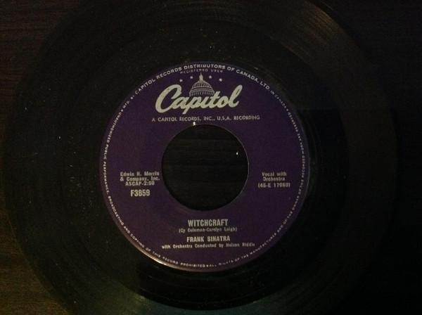 

7inch Record FRANK SINATRA - Witchcraft F3859 CAPITOL 1957 Canada Jazz Used
