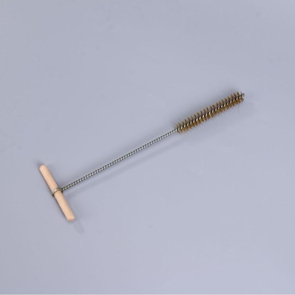 Wood Handle Copper Wire Pipe Brush - Rust Removal, Polishing, Deburring Steel Wire Brush
