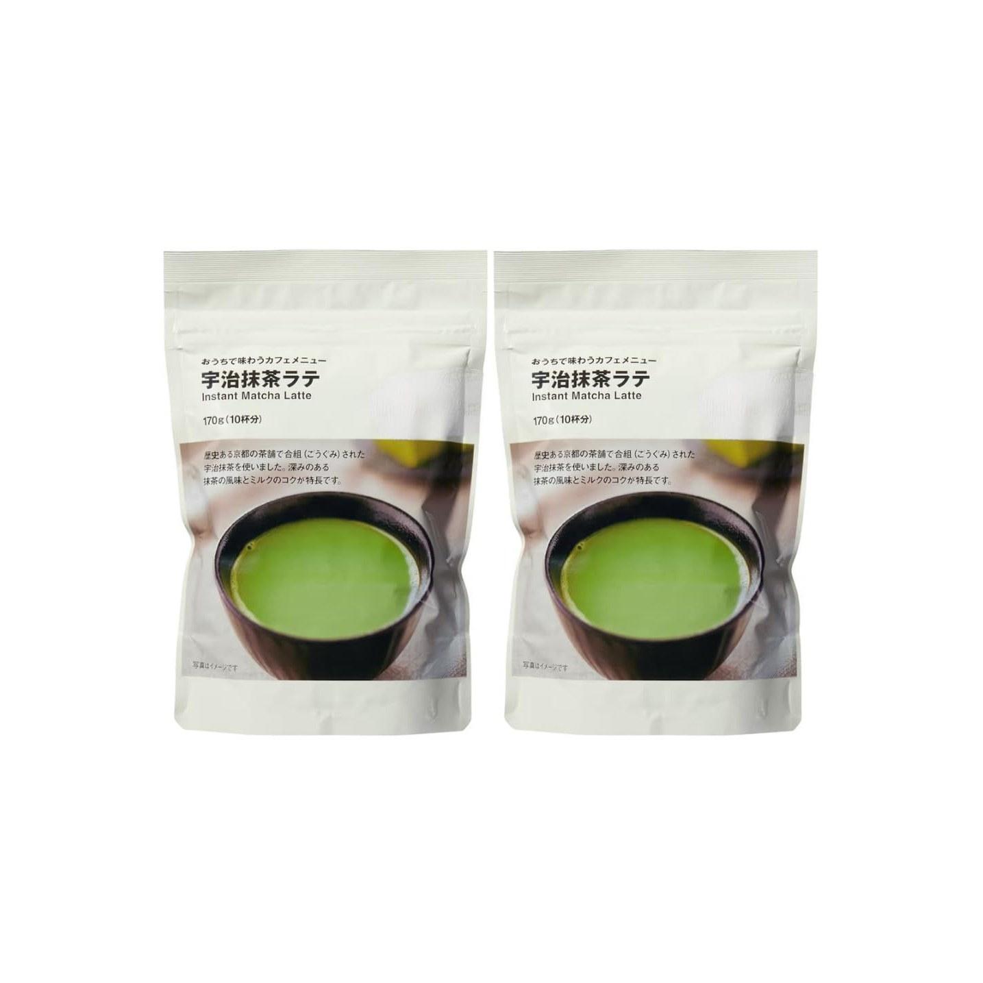 Set 2 units Muji Uji Matcha Latte 170g enjoying cafe menu home.