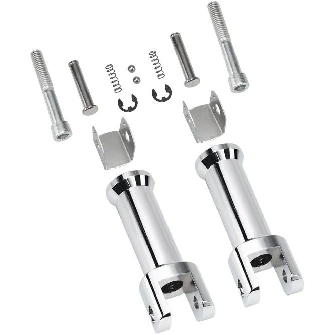 WOWTK Left and Right Passenger footpeg supports for Harley Softail Models 2018-2025 Deluxe Fat Boy Heritage Sport Glide Softail Slim Street Bob footpegs support