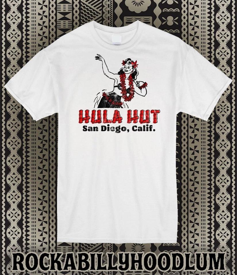 Retro Tiki T Shirt 100% Cotton Bar Mug Restaurant Hula Hut San Diego CA S