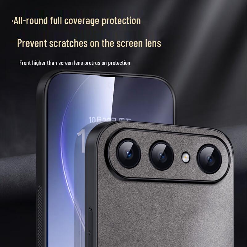 Luxury Leather Texture Full-Coverage Phone Case for Vivo